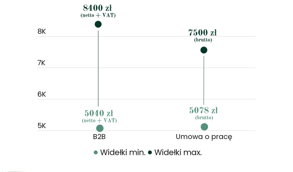 Zarobki juniorów w IT w 2021 – nawet do 8400 zł netto na umowie B2B